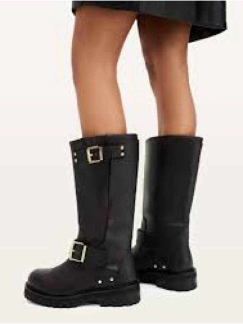 All Saints Tay Biker Suede Boots. Size 8 NWOT - Picture 2 of 10